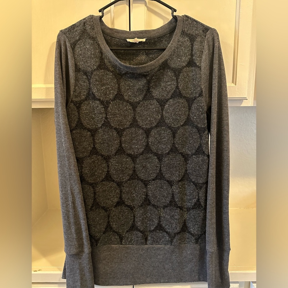 Mystree Grey Dot Sweater - Women’s Size L